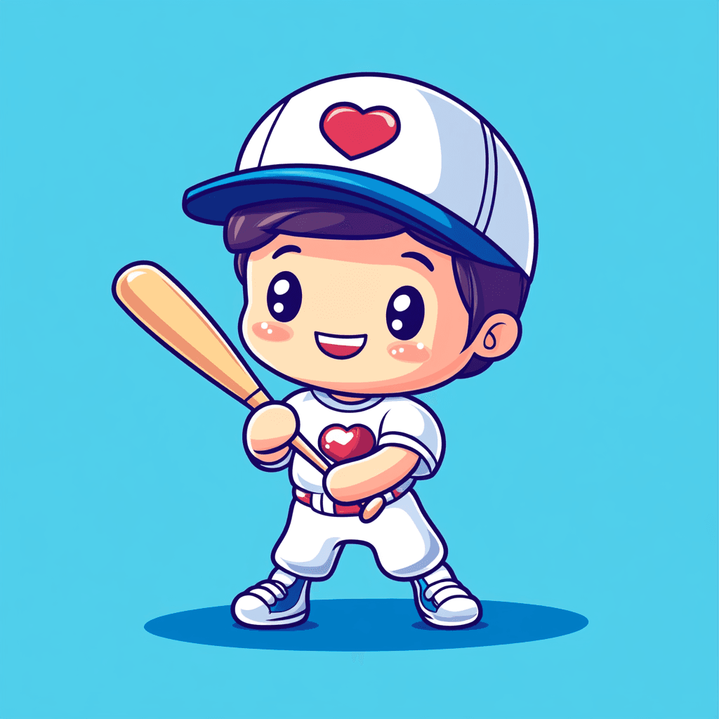 Baseball Rhythm original repeating artwork