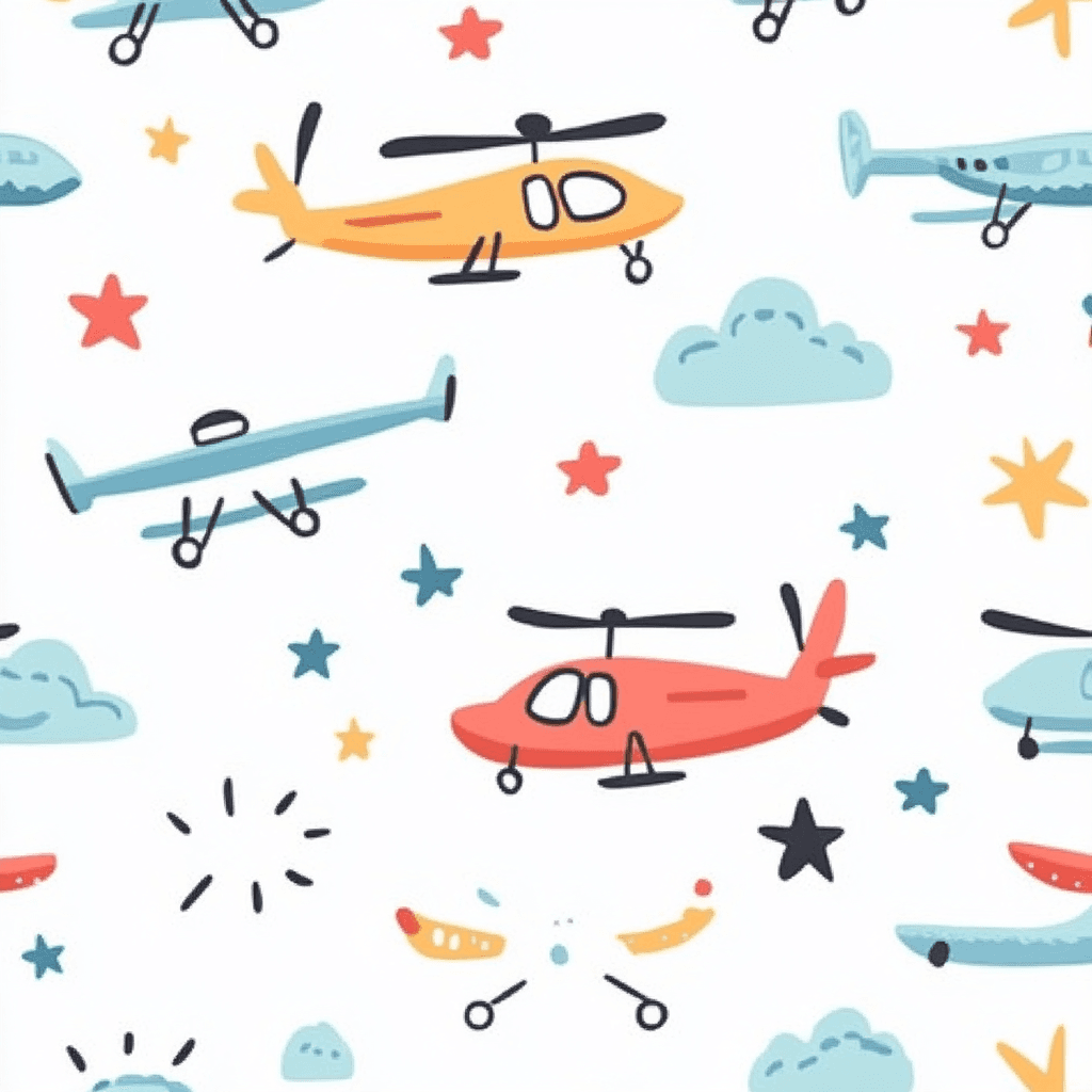 Airplane 375 original repeating artwork