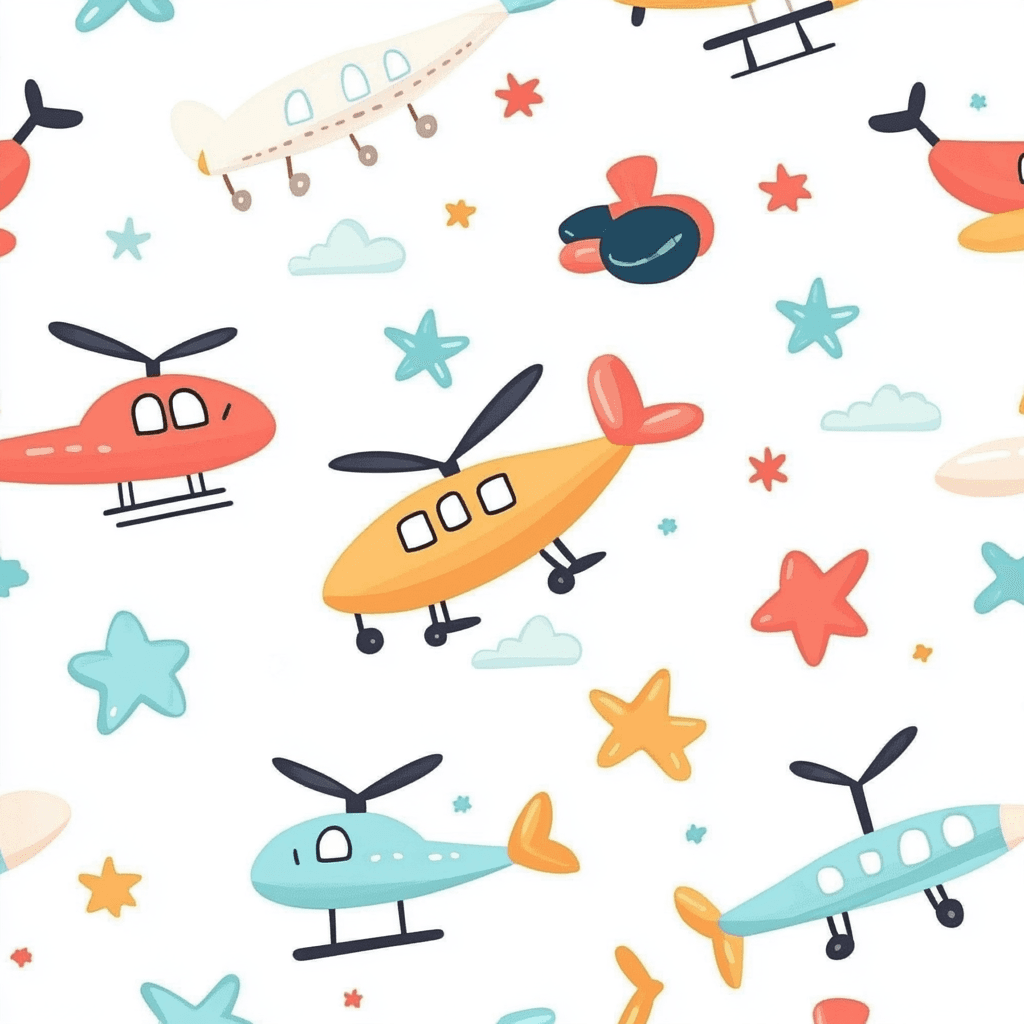 Airplane 338 original repeating artwork