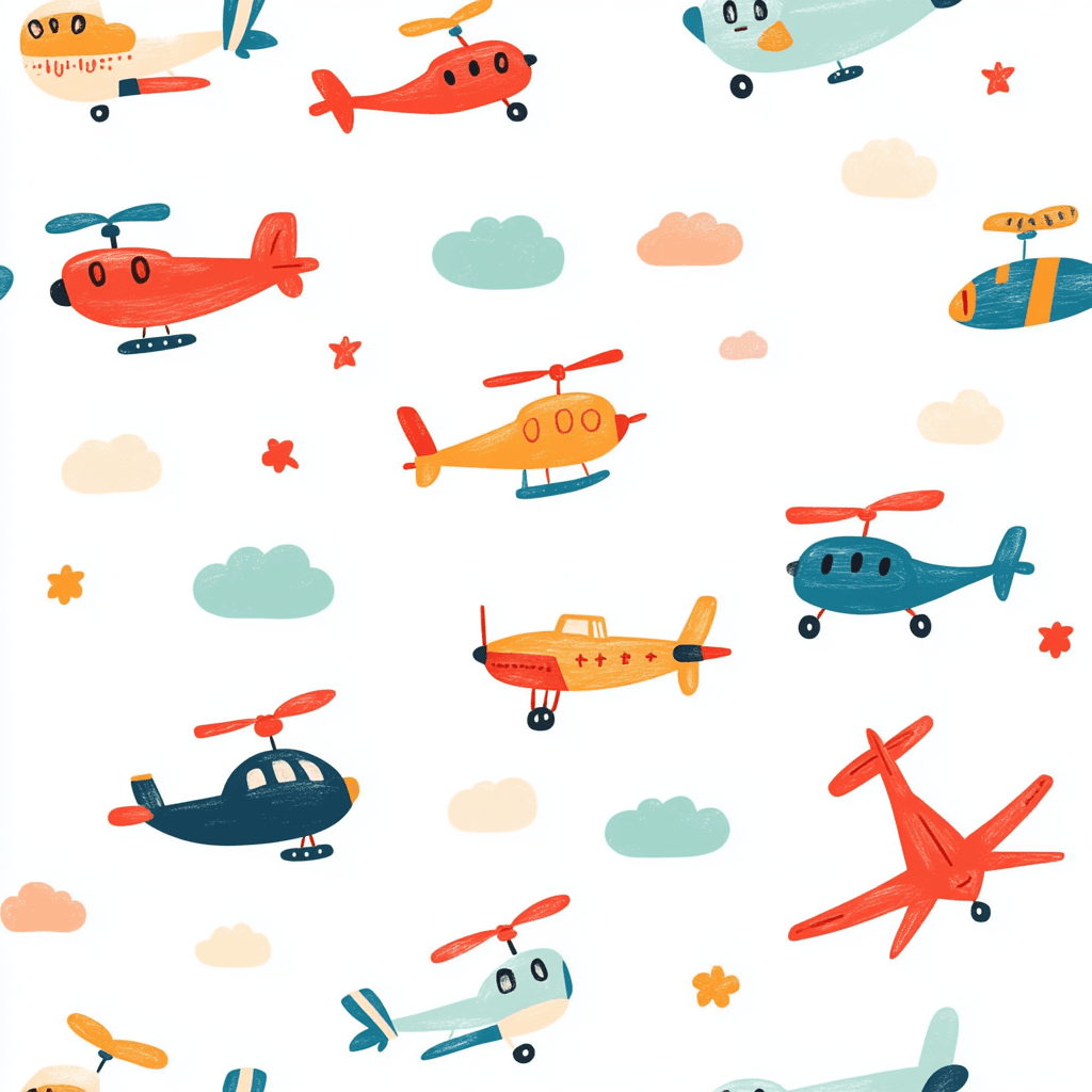 Airplane Label original repeating artwork