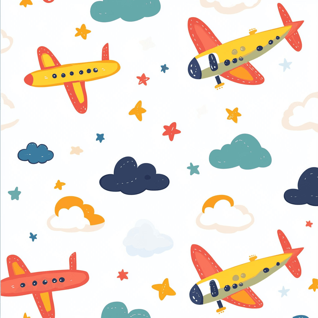 Airplane 119 original repeating artwork