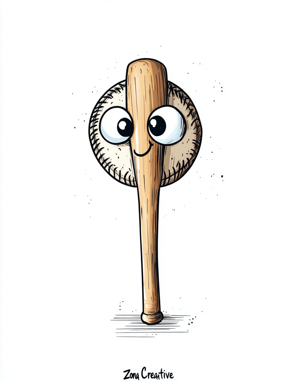 Cartoon Baseball Collective original repeating artwork