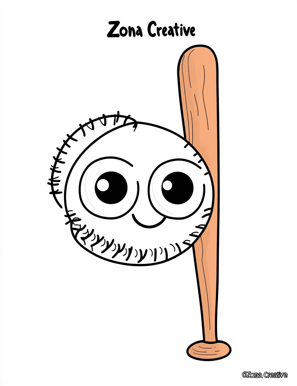 Cartoon Baseball 002 original repeating artwork