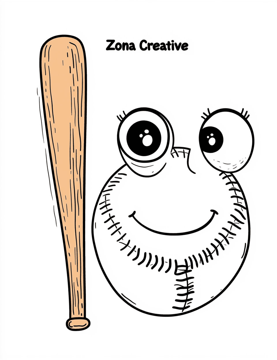 Cartoon Baseball 005 original repeating artwork