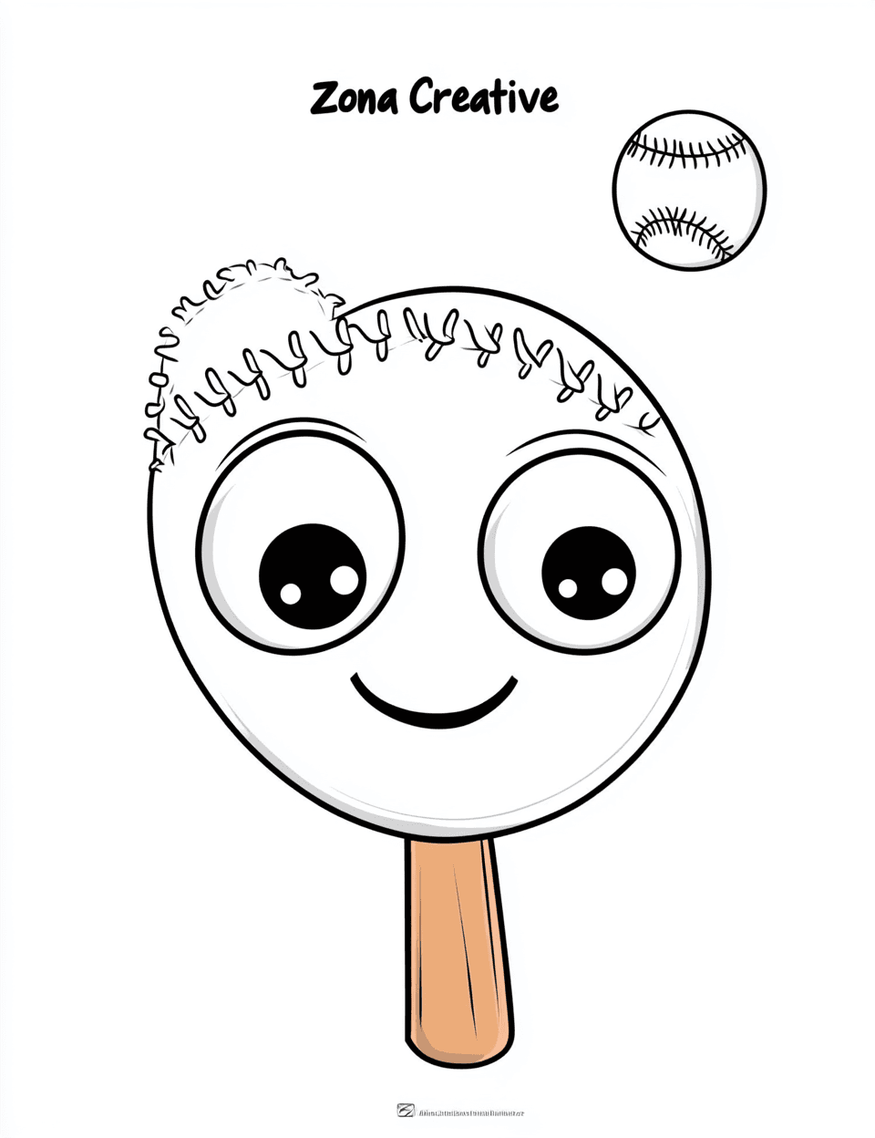 Cartoon Baseball Loop original repeating artwork