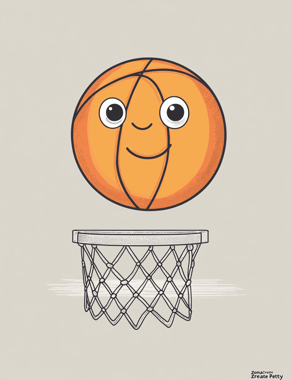 Basketball Slide original repeating artwork
