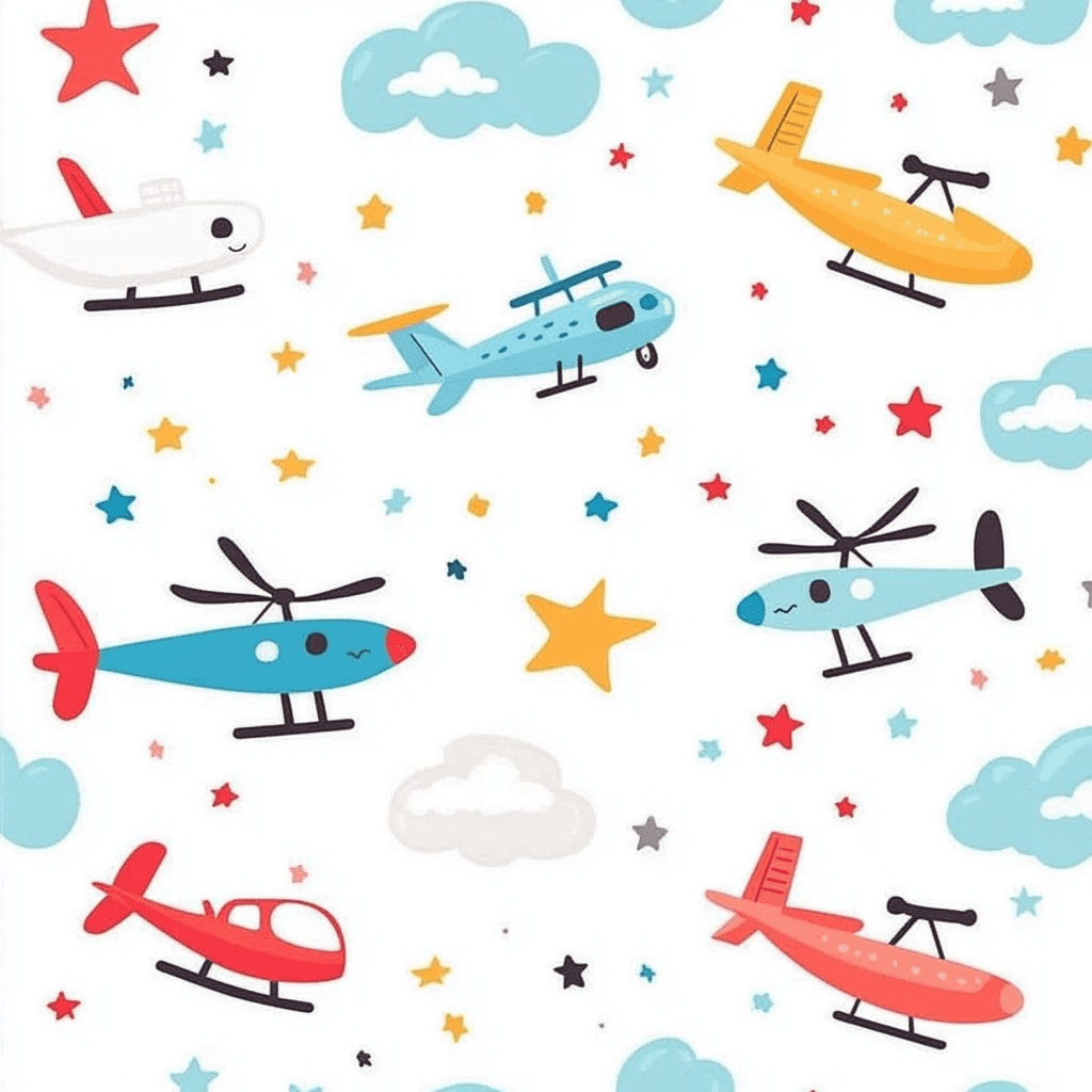 Airplane 047 original repeating artwork