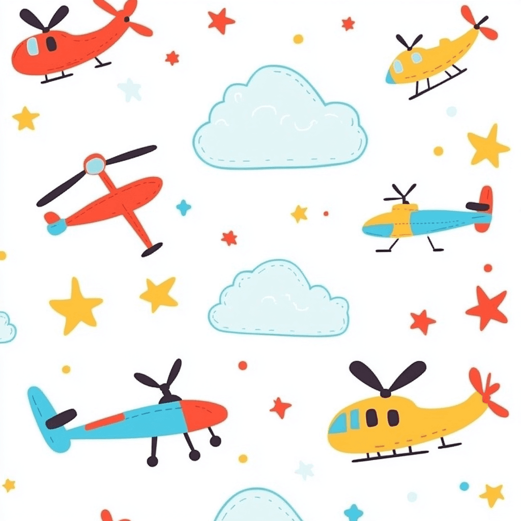 Airplane 076 original repeating artwork