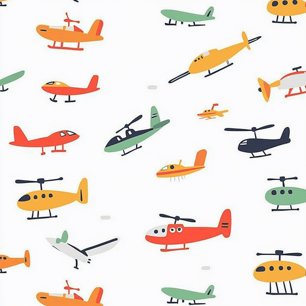Airplane 407 original repeating artwork