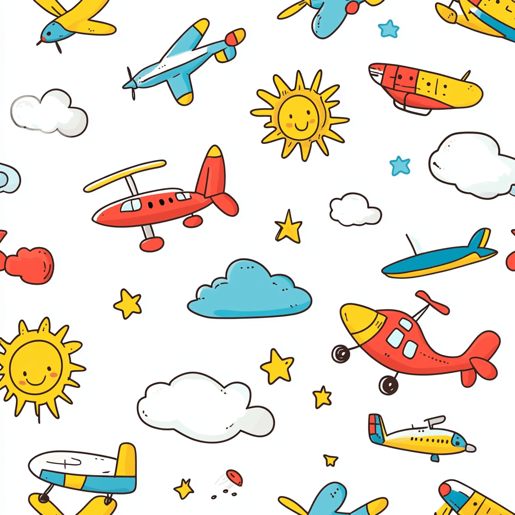 Airplane 075 original repeating artwork
