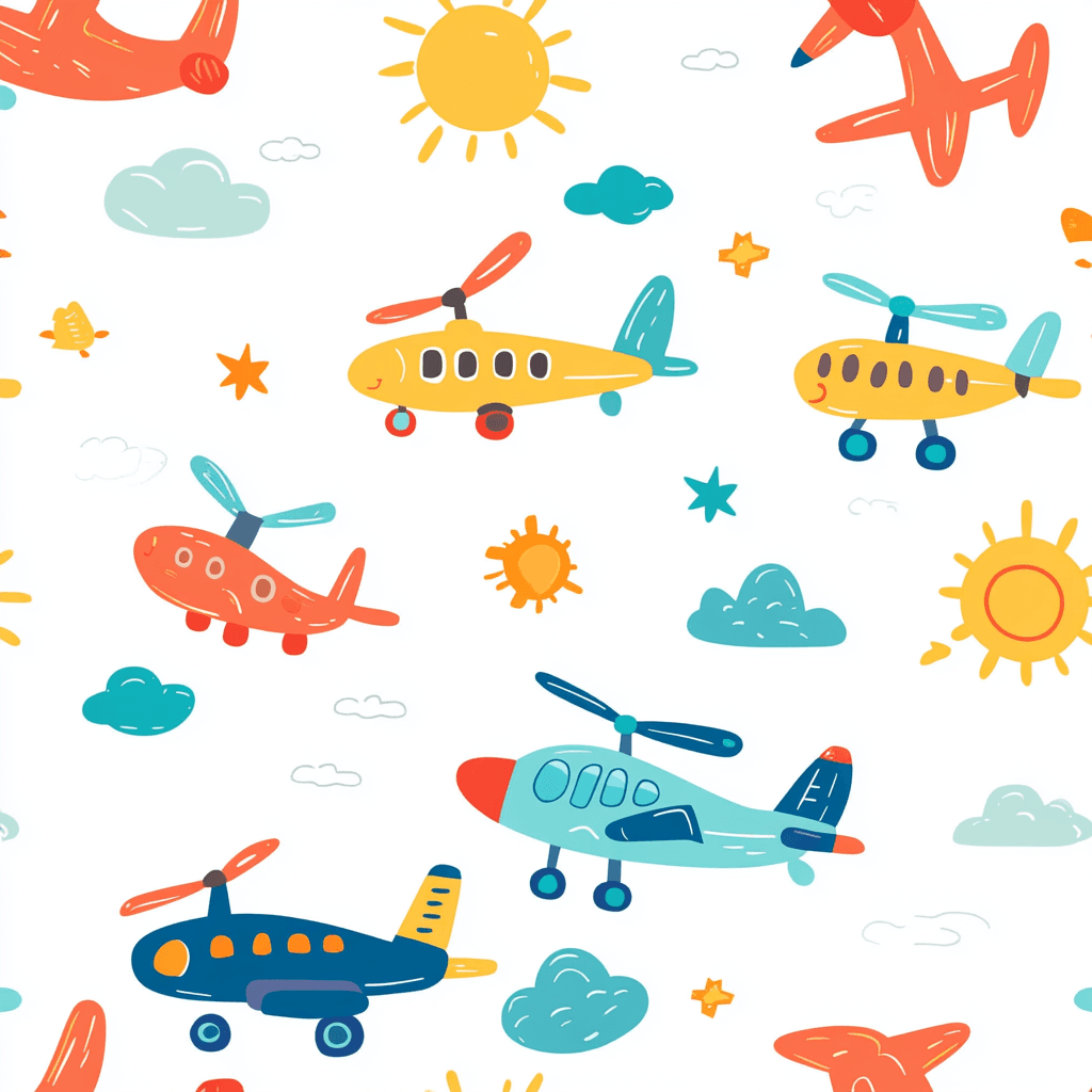 Airplane 032 original repeating artwork