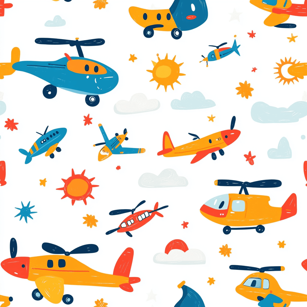 Airplane 005 original repeating artwork