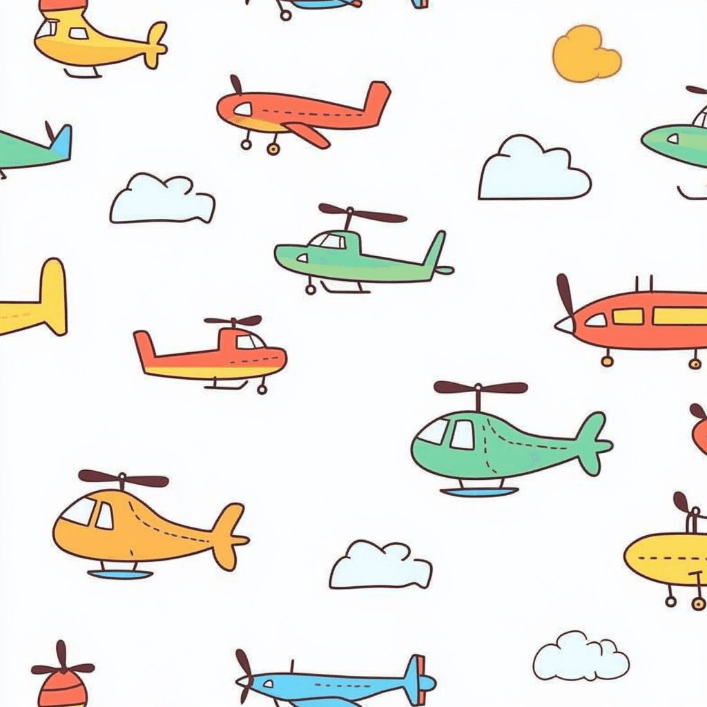 Airplane Party original repeating artwork