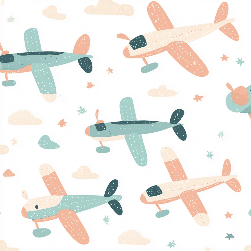 Airplane 055 original repeating artwork
