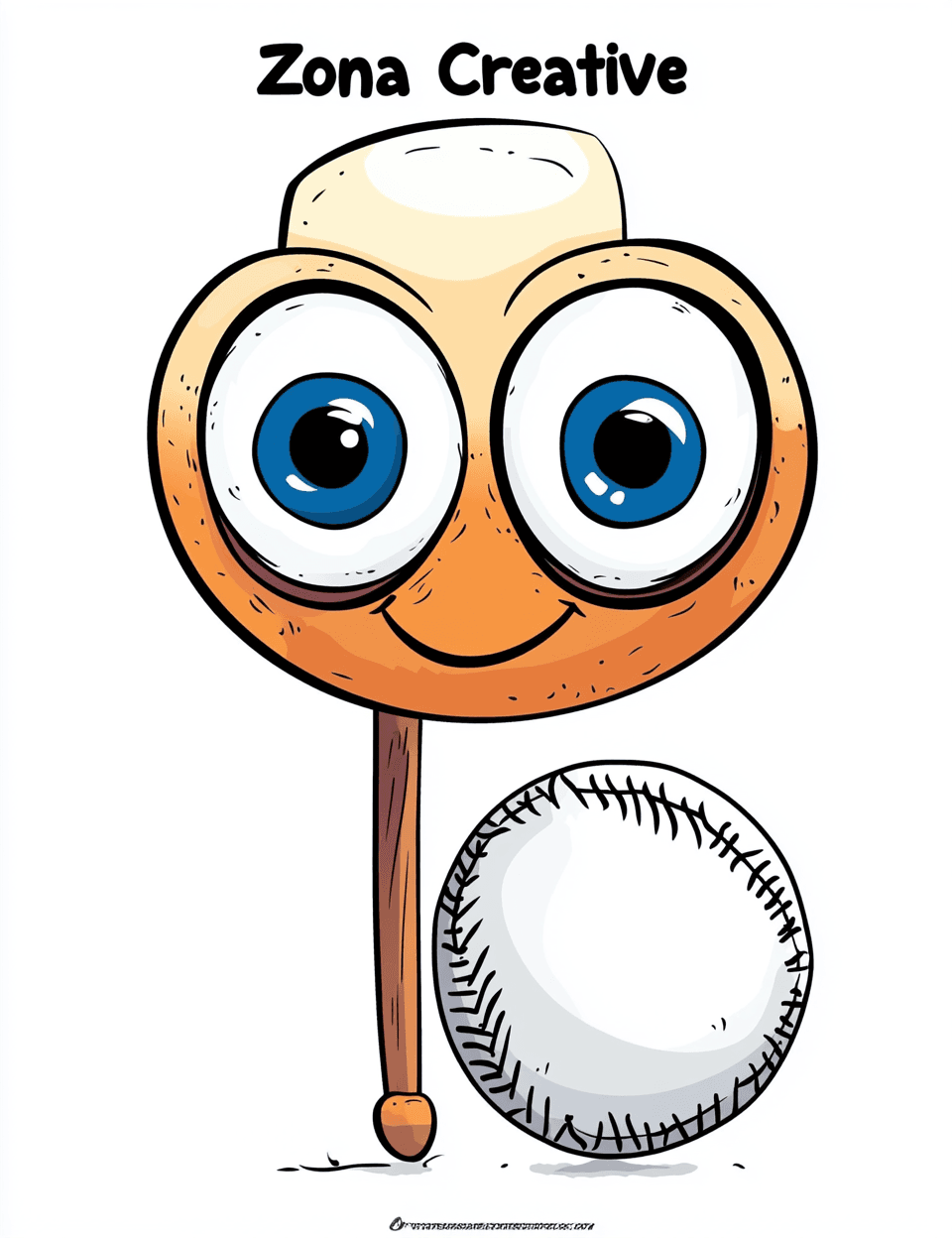 Cartoon Baseball 004 original repeating artwork