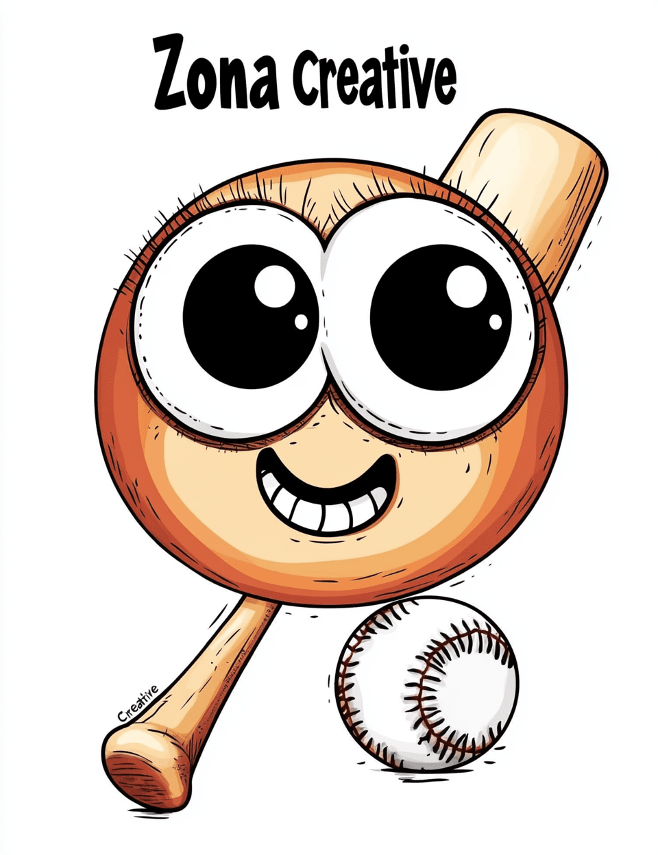 Cartoon Baseball 007 original repeating artwork