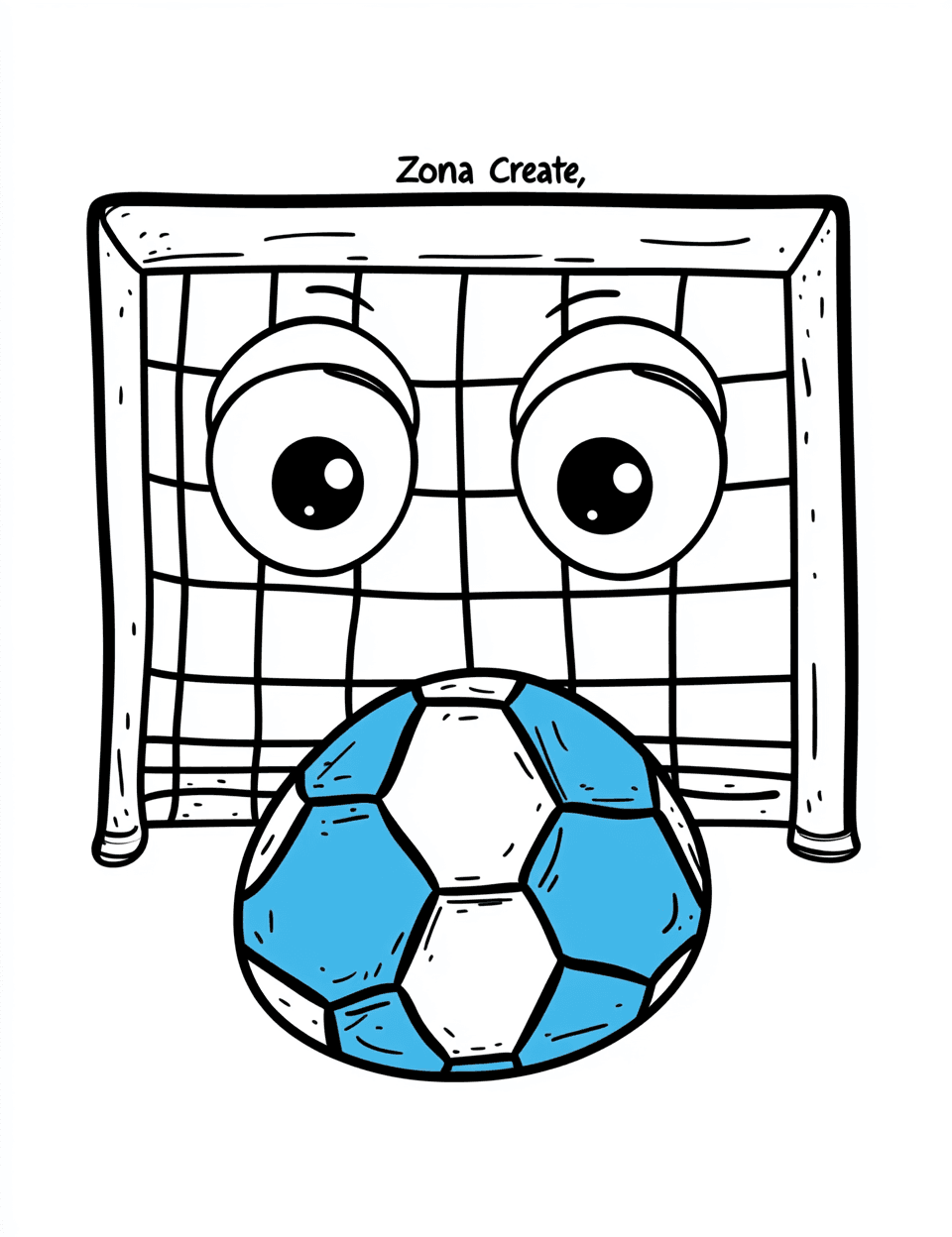 Cartoon Soccer original repeating artwork