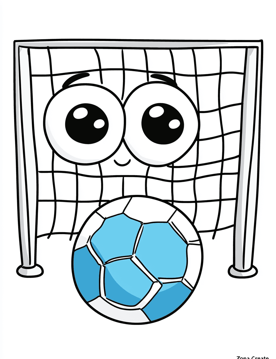 Cartoon Soccer Crew original repeating artwork