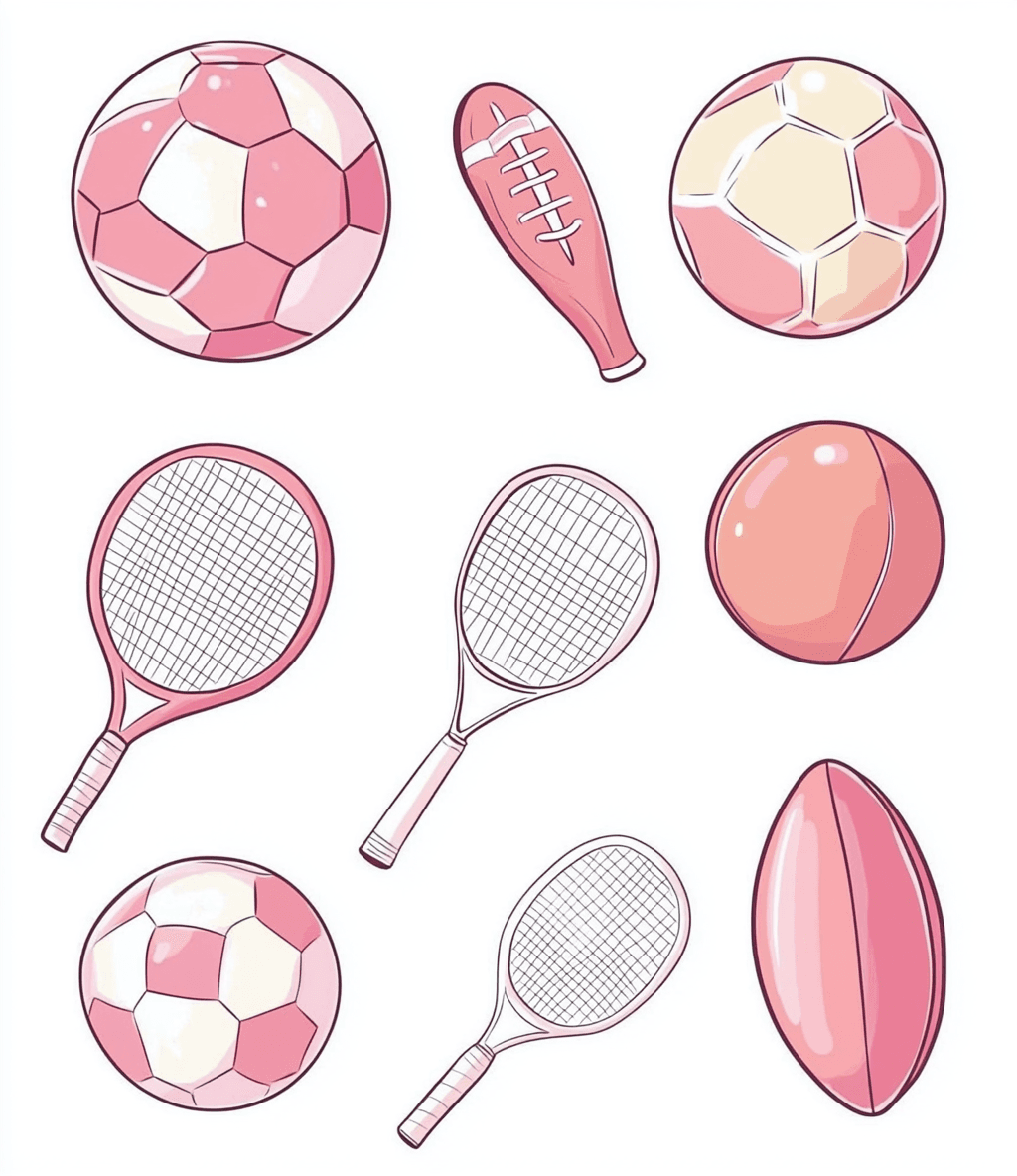 Sports Ball Pals original repeating artwork
