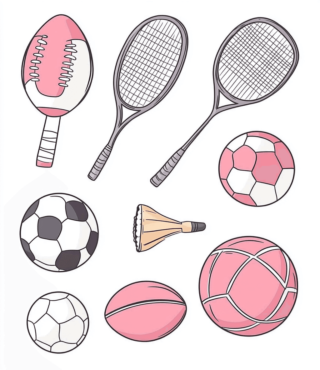 Sports Ball Rush original repeating artwork