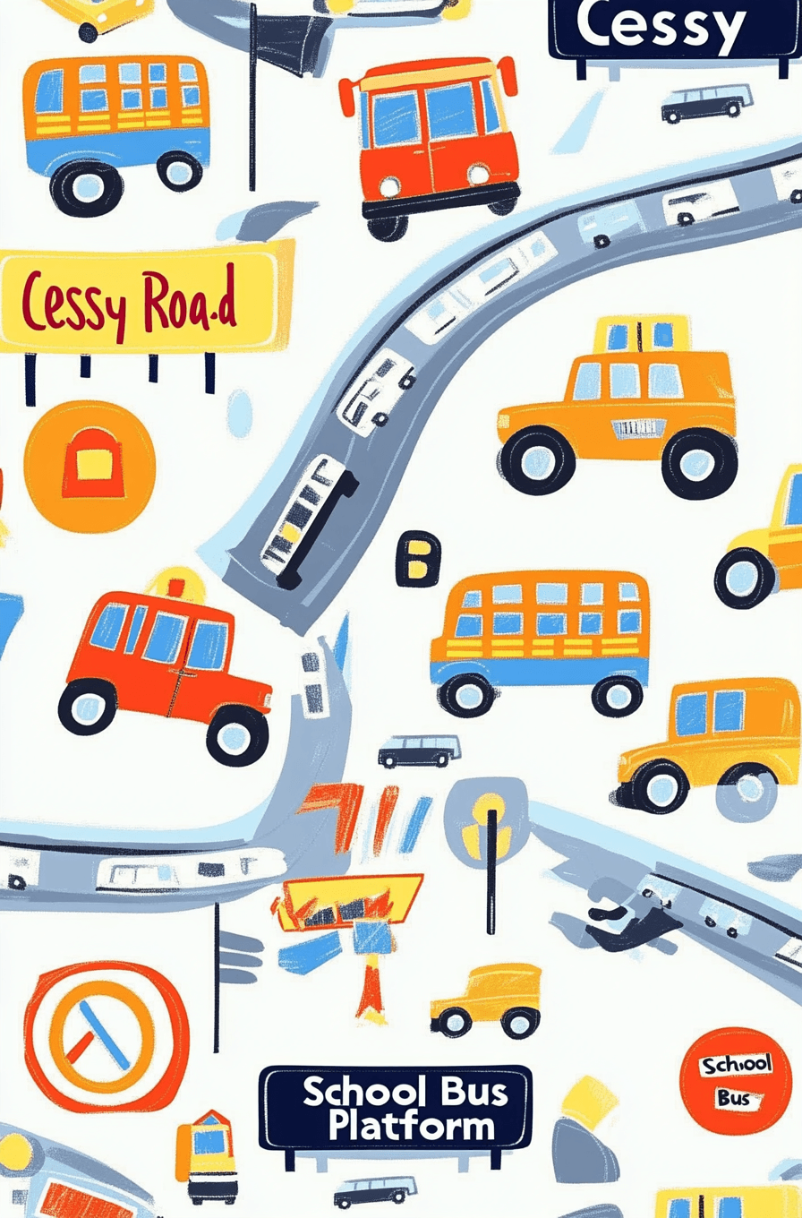 Bus Festival original repeating artwork