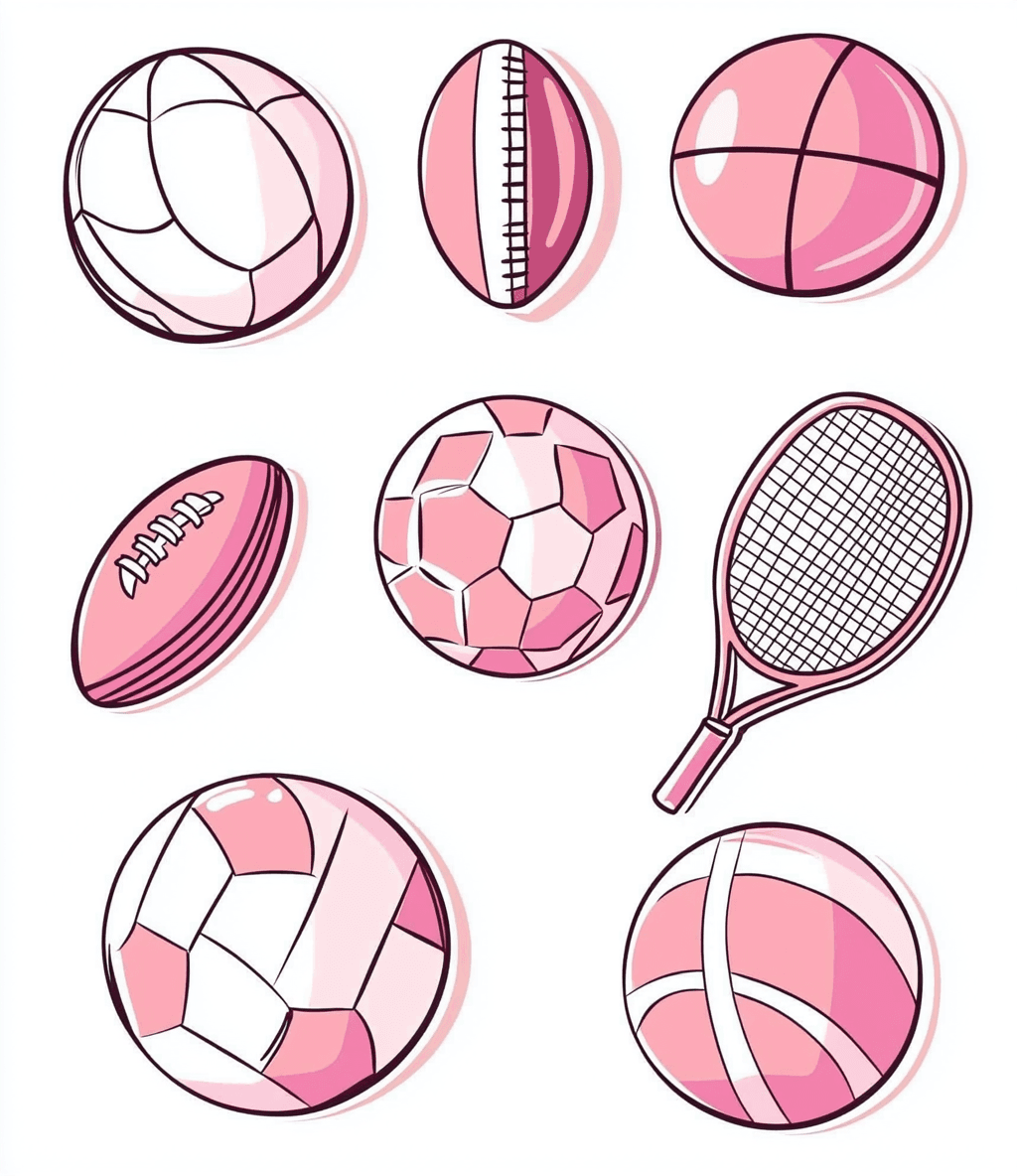 Sports Ball Show original repeating artwork