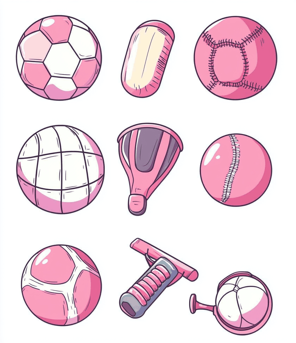 Sports Ball Flip original repeating artwork