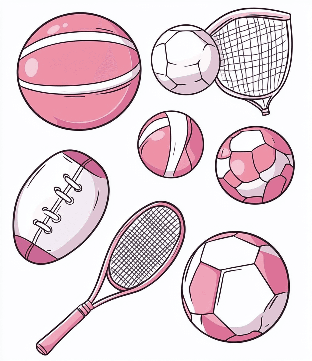 Sports Ball Jam original repeating artwork