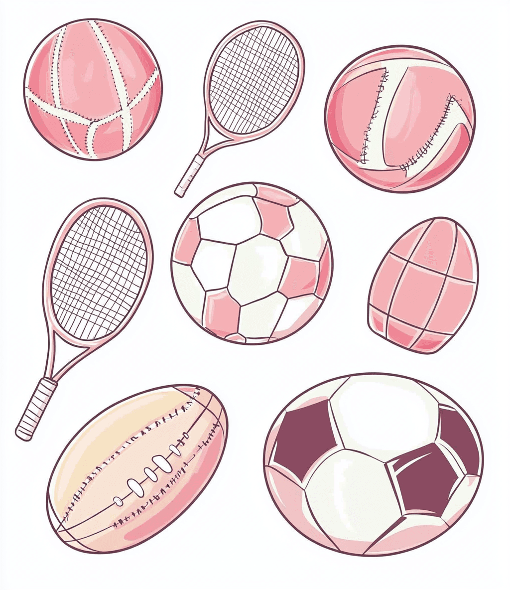 Sports Ball original repeating artwork