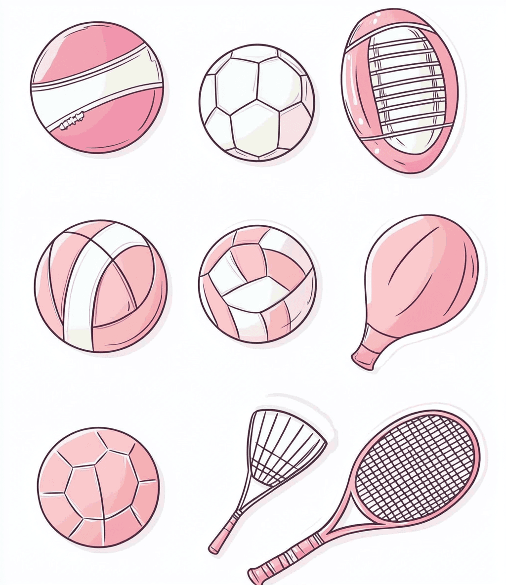 Sports Ball Party original repeating artwork