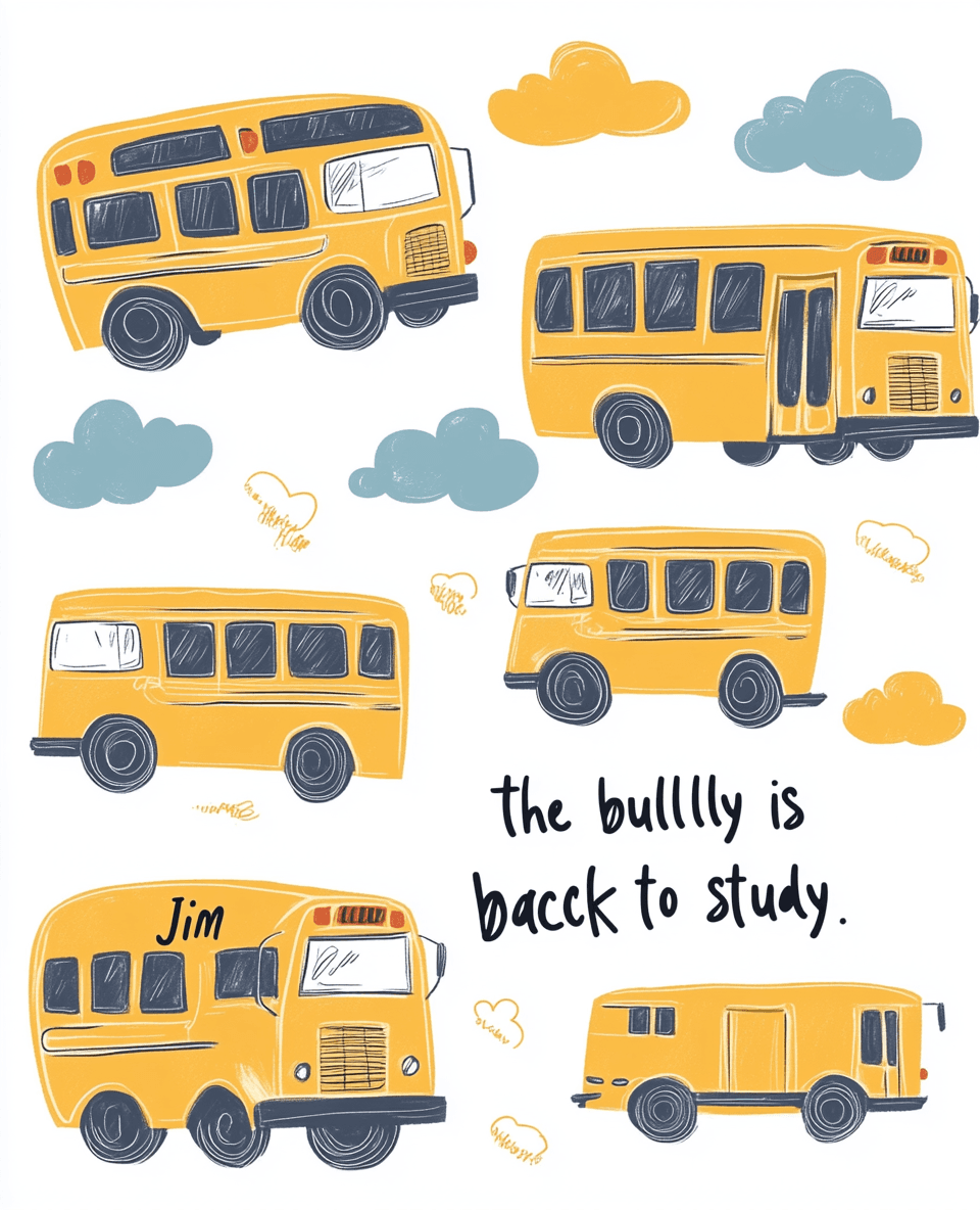 Bus Show original repeating artwork