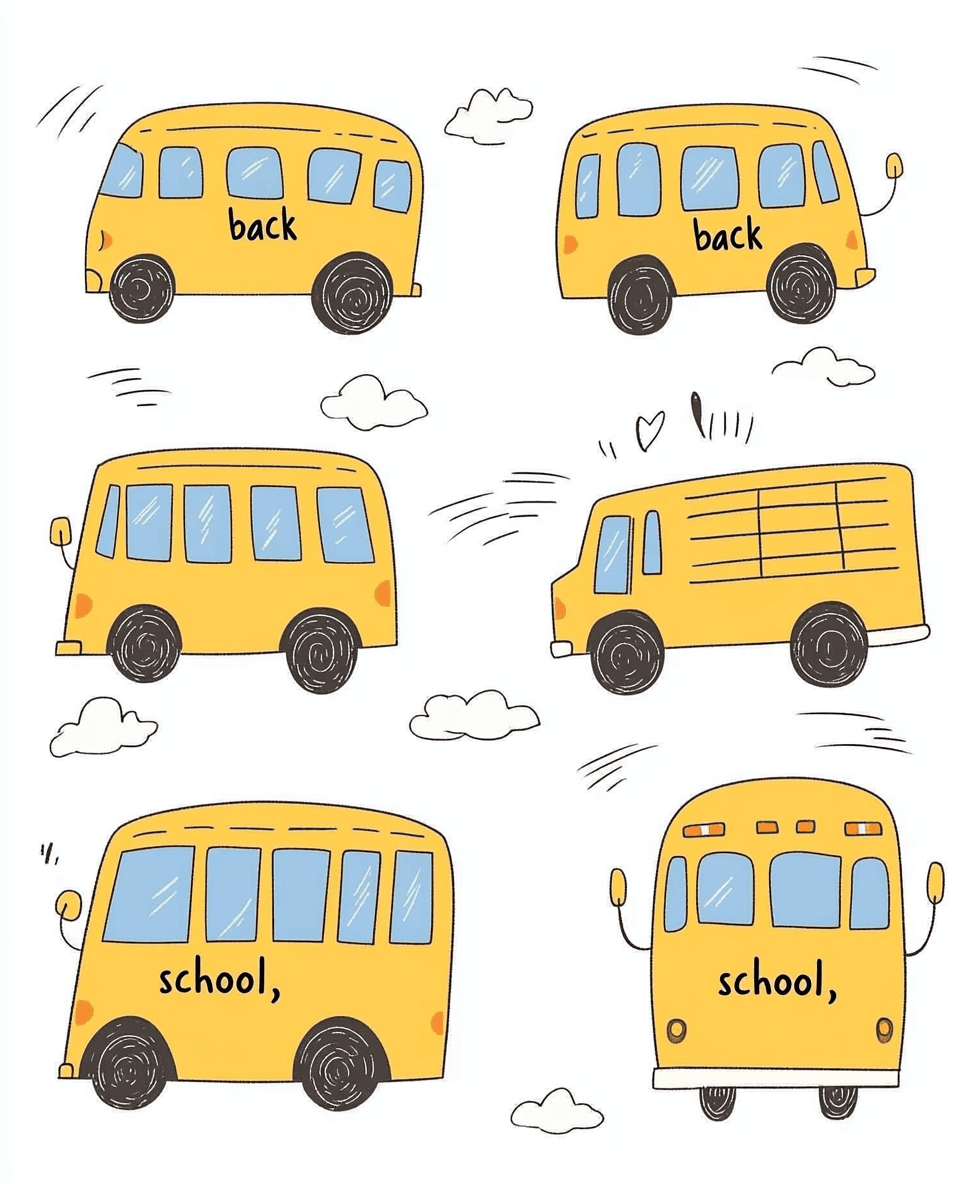 Bus Amber original repeating artwork