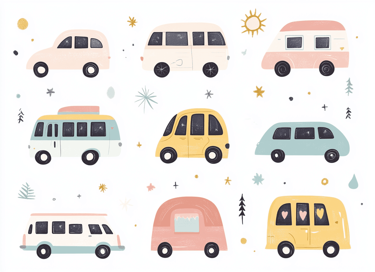 Bus Shine original repeating artwork