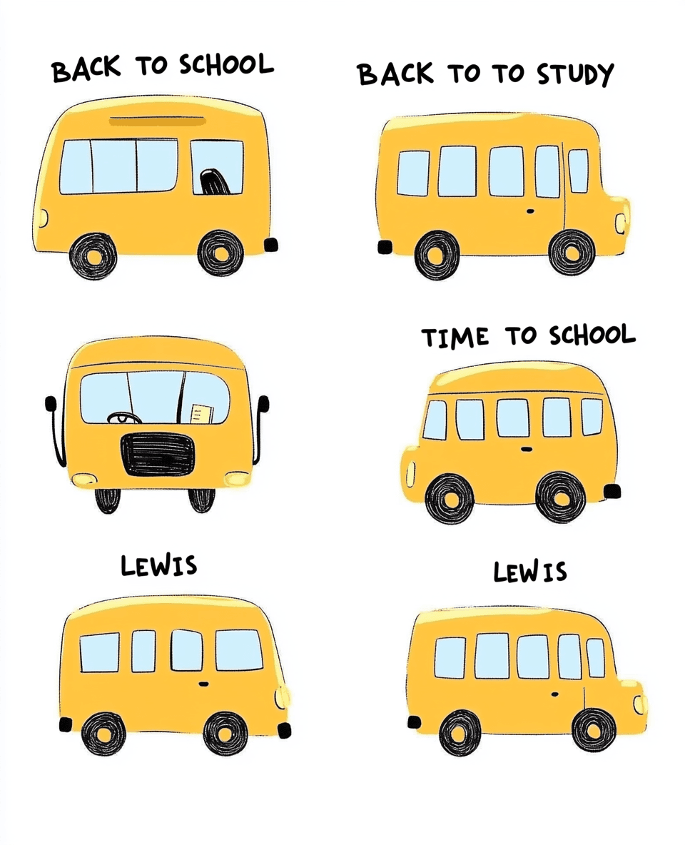 Bus Kick original repeating artwork