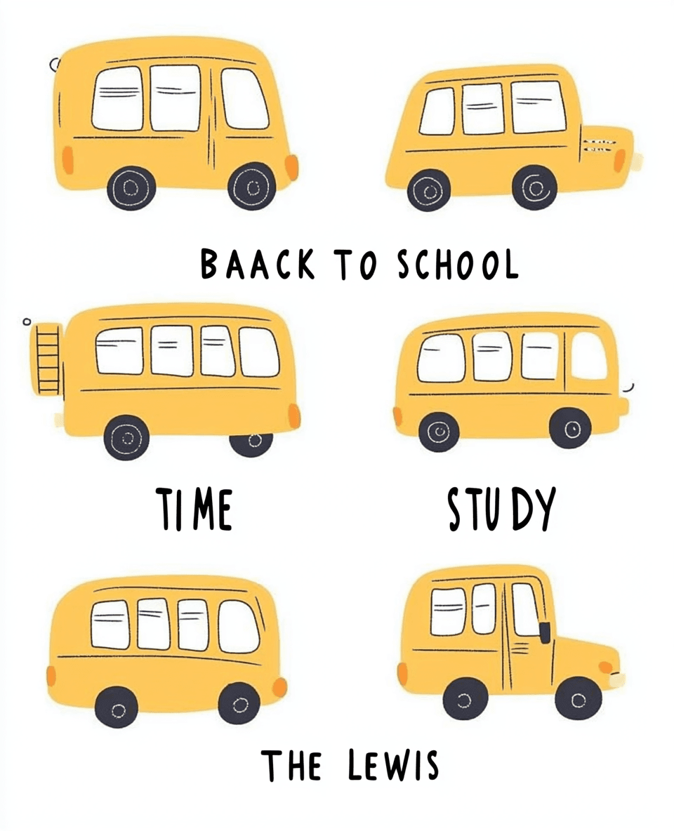 Bus Pals original repeating artwork