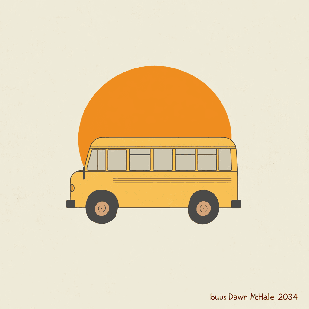 Bus Silver original repeating artwork