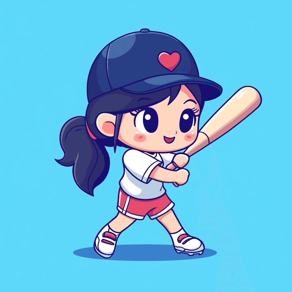Baseball Show original repeating artwork