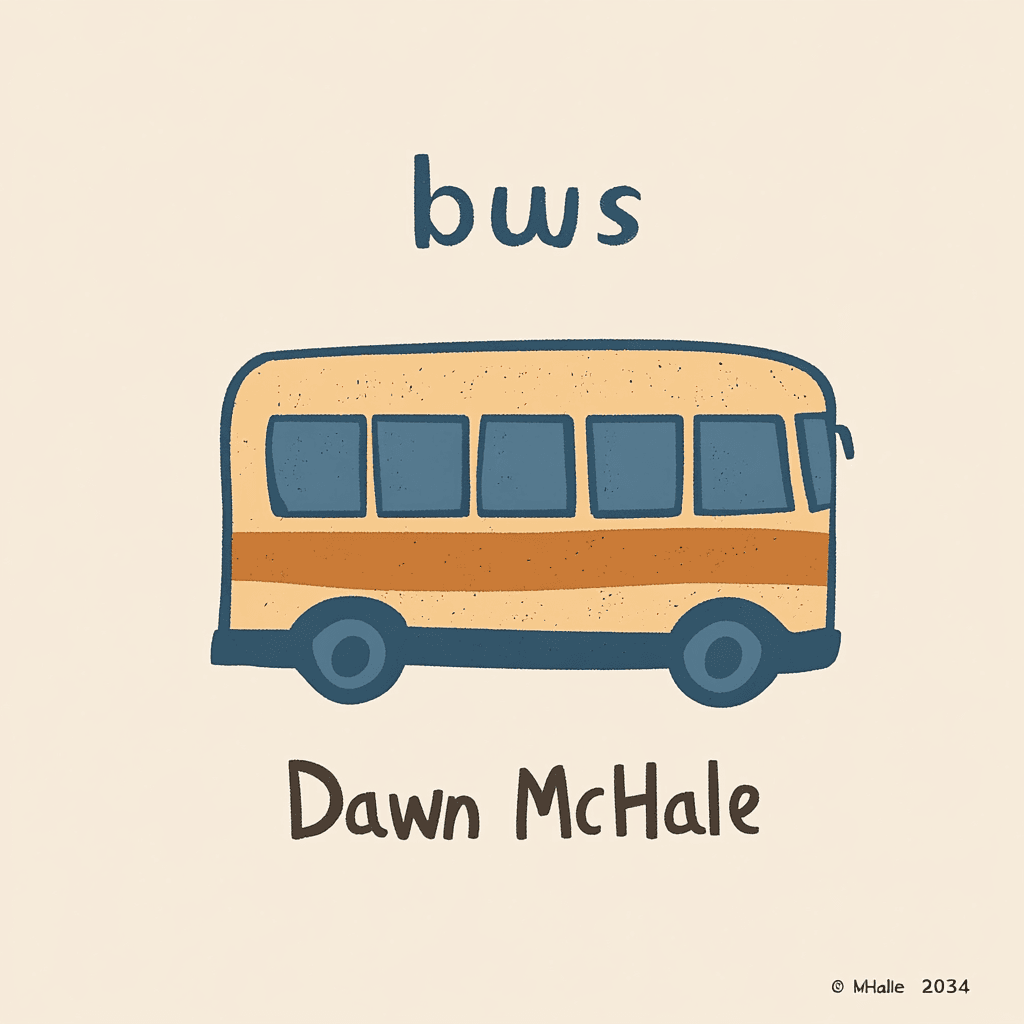 Bus Glow original repeating artwork