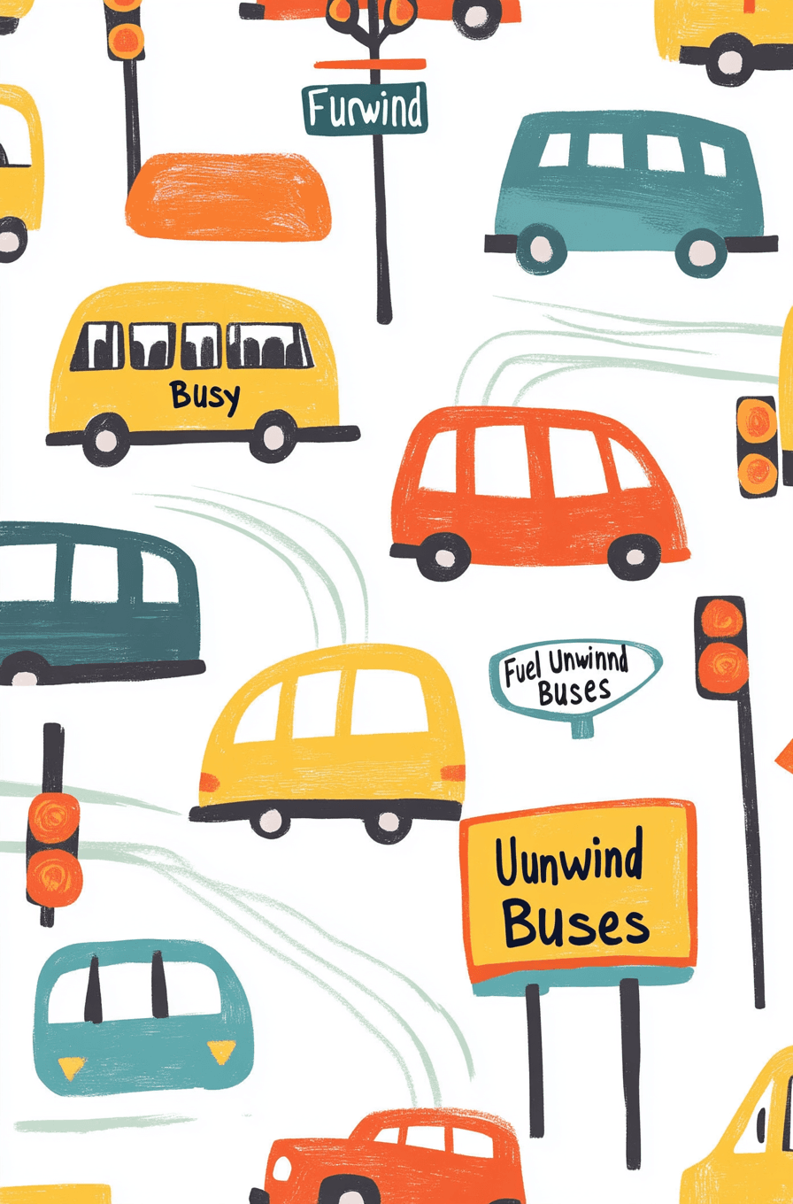 Bus Blast original repeating artwork