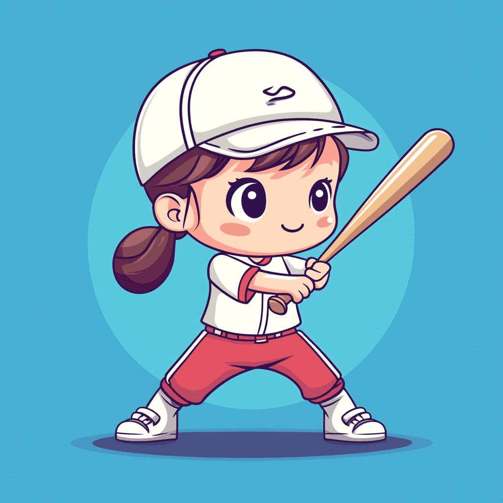 Baseball Bop original repeating artwork