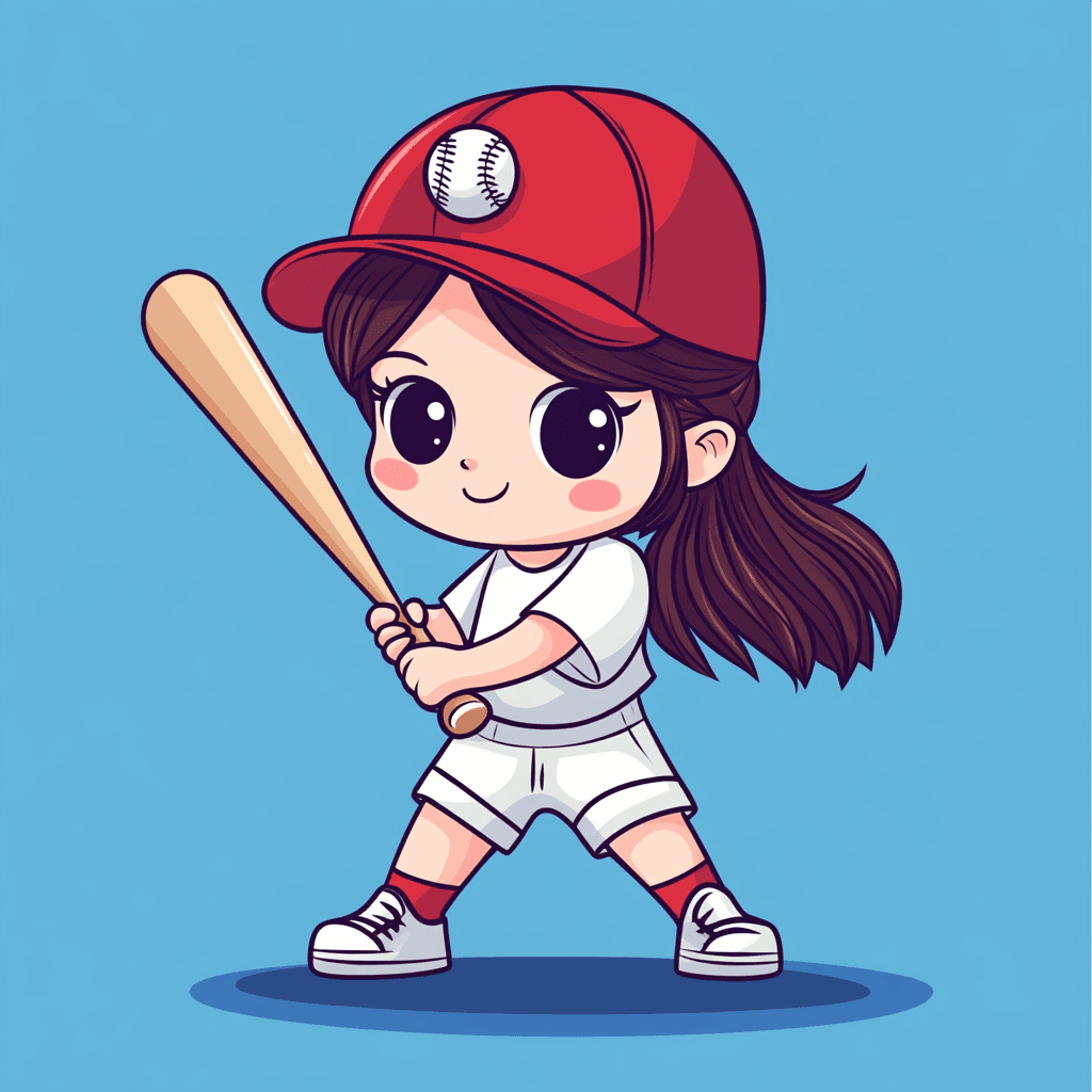 Baseball Carnival original repeating artwork
