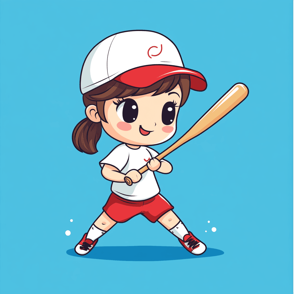 Baseball Downtown original repeating artwork