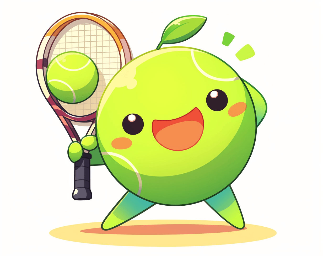 Cartoon Tennis Party original repeating artwork