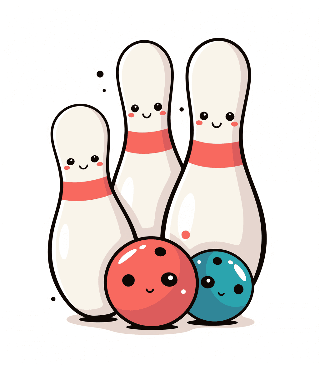 Cartoon Bowling Spark original repeating artwork