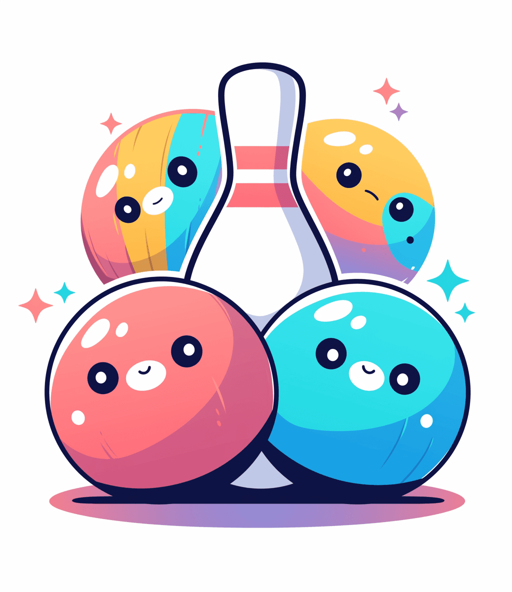Cartoon Bowling 010 original repeating artwork