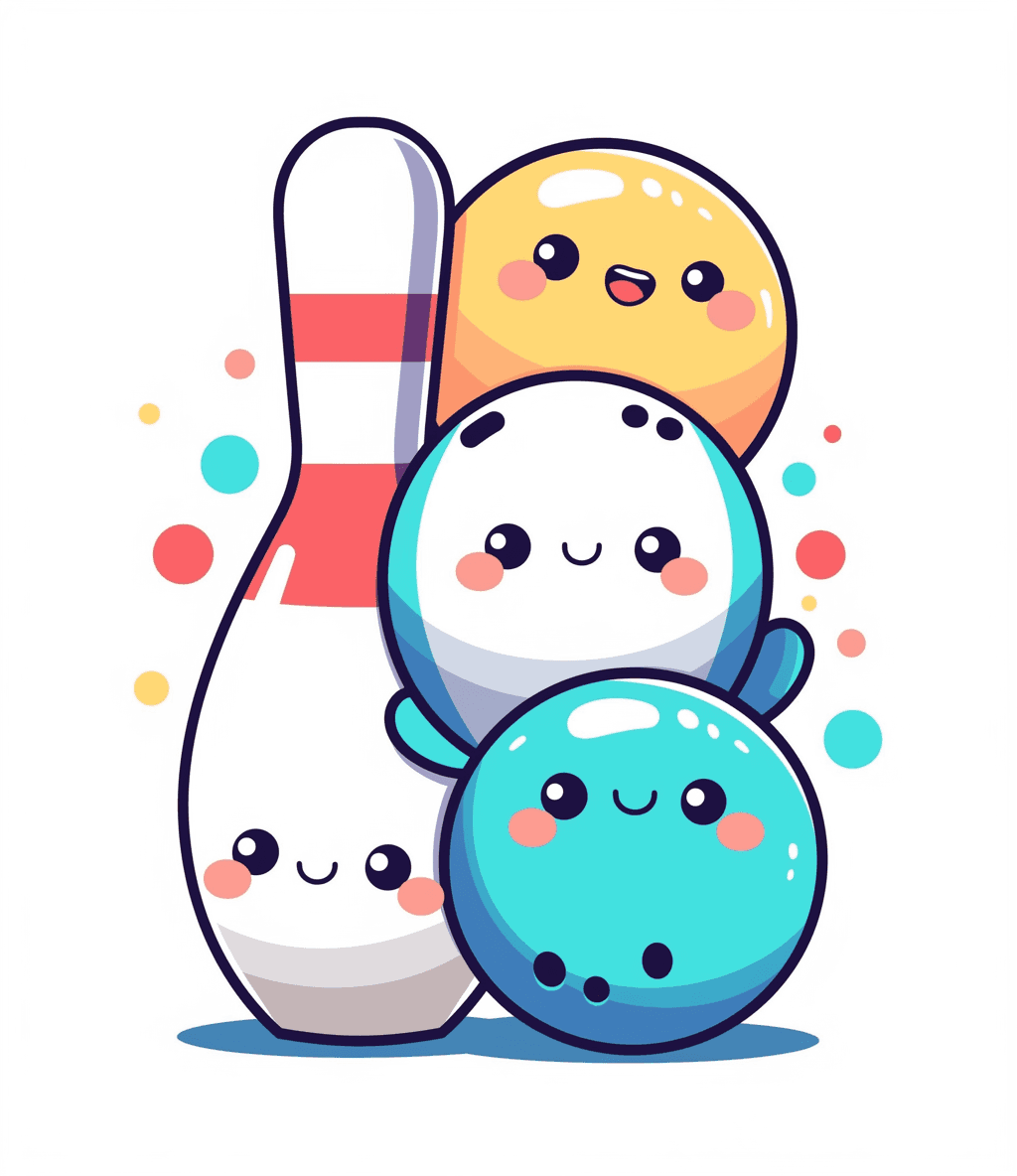 Cartoon Bowling Buzz original repeating artwork