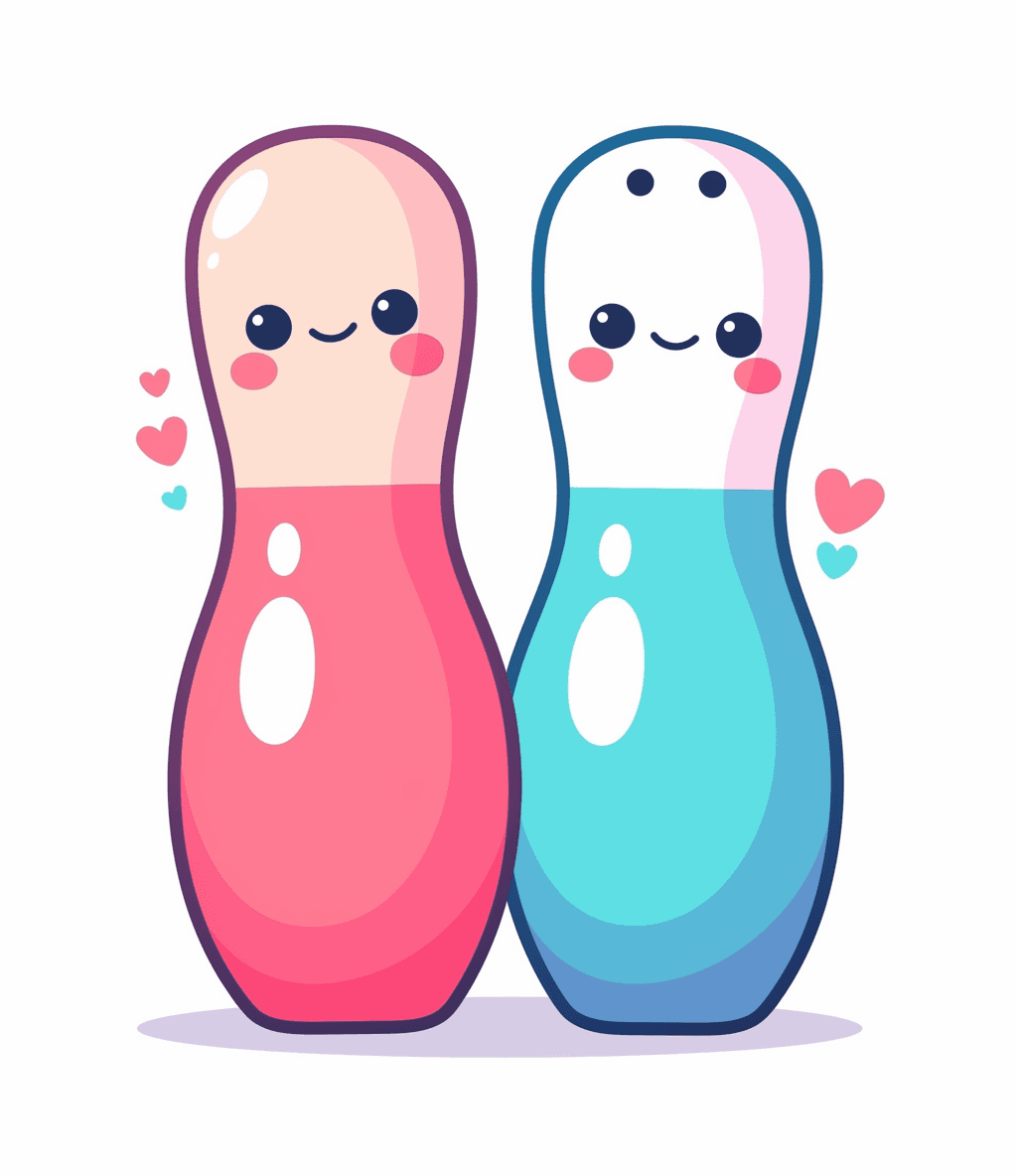 Cartoon Bowling Pop original repeating artwork