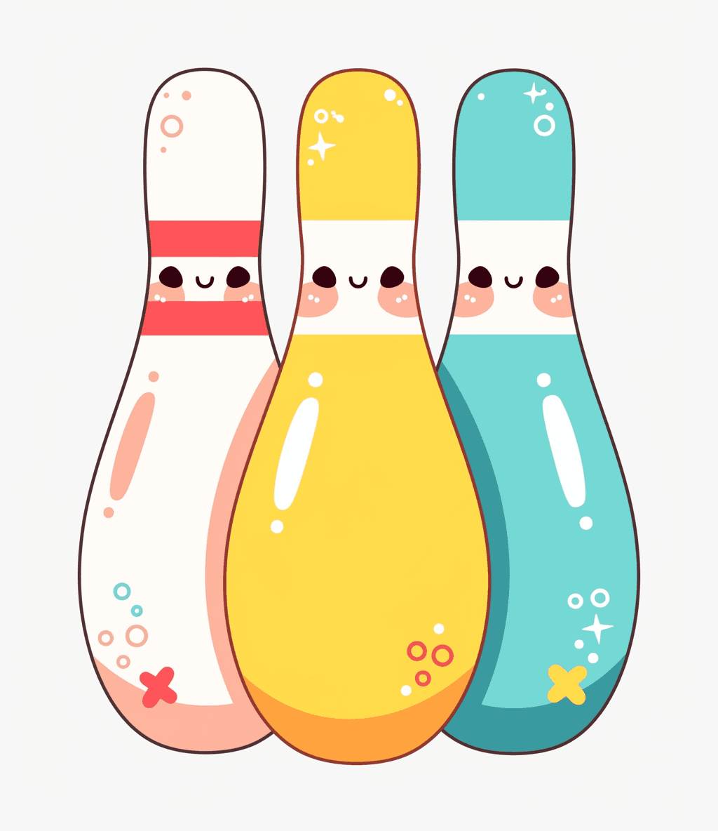 Cartoon Bowling 004 original repeating artwork