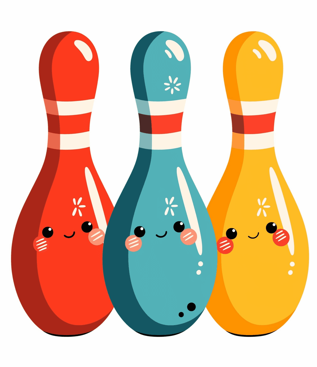 Cartoon Bowling Glow original repeating artwork