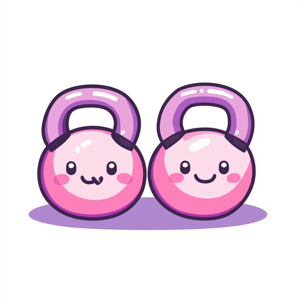 Cartoon Kettlebell original repeating artwork